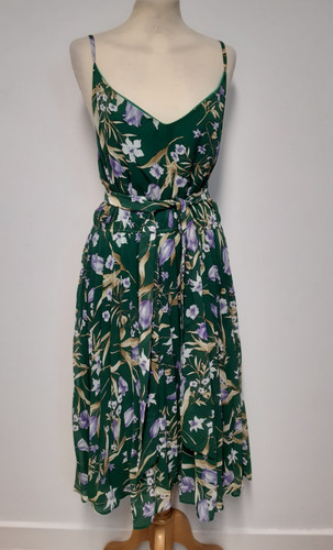 Jolie moi green chiffon dress - jolie,