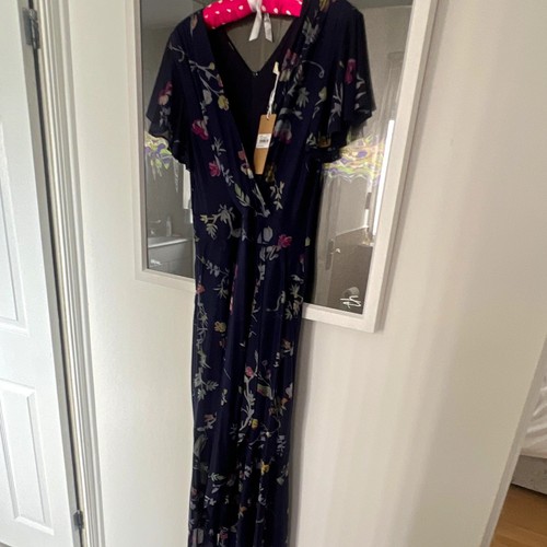 Jolie moi navy - floral, chiffon