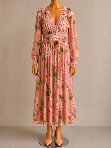 Jolie moi pink floral neck - jolie,