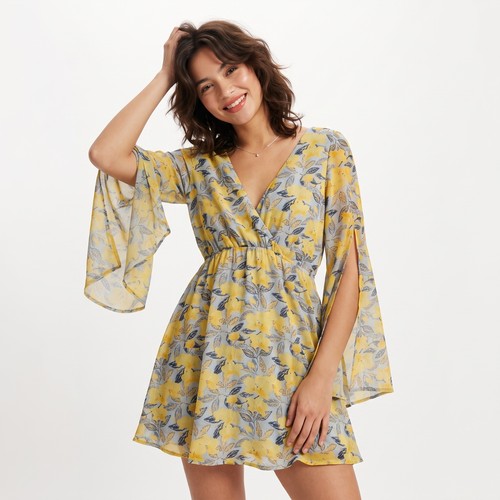 Jolie moi womens chiffon split - chiffon,