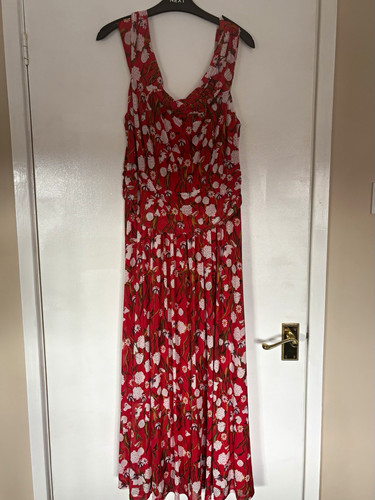 Jolie moi red floral - floral, mesh