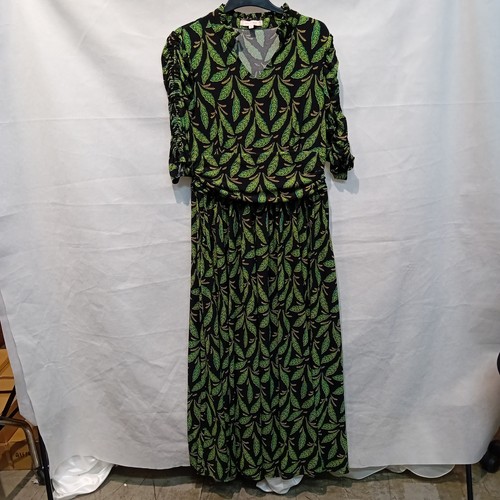 Jolie moi leaf print maxi - jolie,