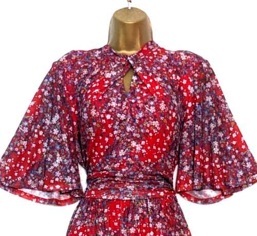 Jolie moi red purple ditsy - purple,